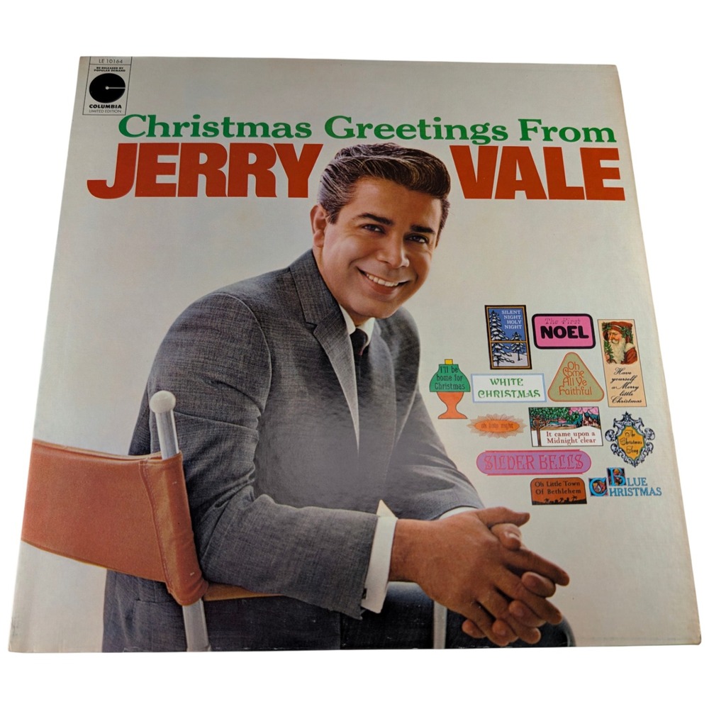 Jerry Vale Christmas Greetings From Columbia LE10164 Stereo Vinyl LP Reissue
